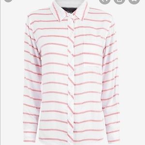 Rails Red & White striped button down shirt!